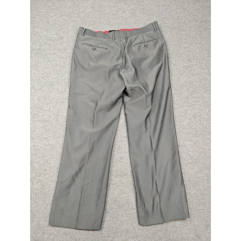 Dolce Vita Suit Mens 44L 38x30 Gray Polyester Viscose 2 Piece Classic Fit Italy